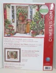 DIMENSIONS - HOME FOR THE HOLDIDAYS - COUNTED CROSS STITCH KIT