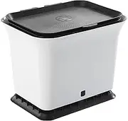 Full Circle Fresh Air Kitchen Compost Bin, White/Grey, 28865 FC11301-KW
