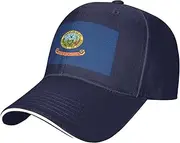 [SSIULUS] Idaho State Flag Casquette Cap Hats,Trucker,Baseball Cap with Snapback,Perfect for Summer,Golf