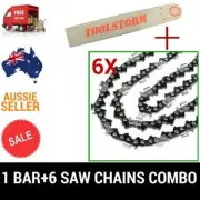12" BAR & 6 CHAINS Fit DEWALT 20V Brushless Compact Chainsaw 30cm Bar - DCCS620