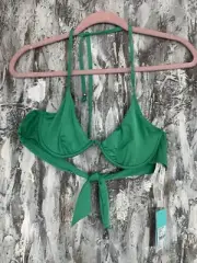 Women's SEA FOLLY NWT Flashback Edie Underwire Envy Bikini Swim Top-Green-US 8