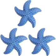 3x LVD Starfish Ceramic Figurine Home/Lounge Tabletop Ornament Decor Medium Blue