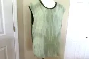 Tahari PULL OVER GREEN FADE STRETCH SLEEVELESS TOP-XLARGE-NWOT