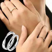 在飛比找momo購物網優惠-【MoonDy】戒指女生 戒指男 情侶戒指 戒指 指環 對戒