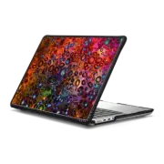 MacBook Pro 14-inch (M1 - M4) Impact Case RAINBOW DOTTY OCEAN - Colorful Whimsical Abstract Painting Polka Dot Bubbles Deep Red Magenta Crimson Purple Sea Underwater Bold Jewel Tone Fine Art