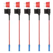 Fuse Tap 24V 12V Car Add A Circuit Fuse Tap with 10A Medium Fuses, 5pcs
