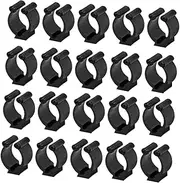 CLISPEED 20Pcs Wall Mounted Storage Rack for Billiard Cues and Fishing Rods Durable Clip Holder for Snooker Organization and Fishing Pole Management
