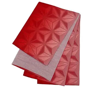 女性 腰封 和服腰帶 小袋帯 半幅帯 日本製 紅色 漸層