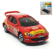 Majorette Peugeot 206 WRC Clarion no.21 Red 1:57 (3") Wheels 5SW no Package