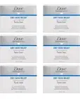 Dove Derma Soap Series Dry Skin Relief Gentle Cleansing Face Bar 3.52 Oz 6 Bars