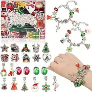 Christmas Advent Calendar Bracelets 2023 for Girls Kids Xmas Countdown Calendar DIY Jewelry Making Kit 24 Days DIY Christmas Charm Bracelet Gifts