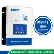 Easun 80A MPPT Solar Charge Controller 12V 24V 36V 48V Battery Regulator 150VDC