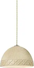 CJLWSLCO Handmade Carved Pendant Light Four Color Semi-Circle Resin Pendant Light E27 Single Head Bedroom Living Room Hanging Lamp Clothing Store Hotel Chandelier Restaurant Lighting Fixtures(Milky co