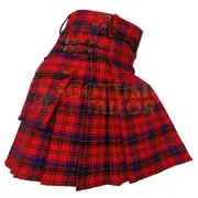 Handmade Traditional Robertson Tartan Utility Kilt Deluxe Kilt Custom Size Kilt