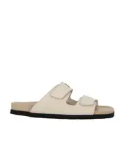Palm Angels Logo Printed Double Strap Sandals 39,41,42 Nude