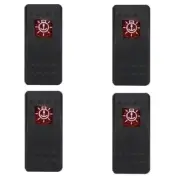 4 x Anchor Light Rocker Switch Waterproof, On - Off, 12-24 V