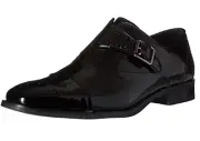 Stacy Adams Men 25006-001 Tipton Monk Strap Black Loafers NIB