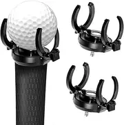 Shu-Ran 2 Pack Magnetic Golf Ball Retriever, Screw-in Golf Ball Grabber for End of Putter, Golf Ball and Club Pick-Up Tool with Foldable Claw, Easy Installation & No Drilling Required
