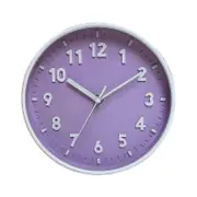 Modern Simple Wall Clock 8 Inch Candy Color Silent For Time Clocks Ornament Purple