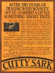 1978 Cutty Sark Whisky Vintage Print Ad/Poster Retro 70s Man Cave Bar Art Decor