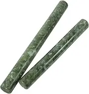 CHICAMPERA 2Pcs Jade Rolling Pin Multi Functional Kitchen Baking Tool Non Stick Dough Roller for Dumpling Skin Ergonomic Design and Easy to Clean for Buns