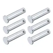 Clevis Pins (10mmx40mm) 6Pcs, Single Hole Flat Head Carbon Steel Fastener Pin