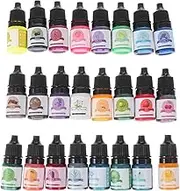 PERSELOSO 24Pcs Epoxy Color Concentrate Pigment for DIY Craft Vibrant Oily Colorant for Resin Art High Saturation Easy Control for Epoxy Projects