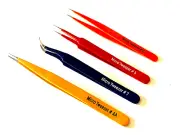 4 PCS JEWELER STYLE PRECISION MICRO FORCEPS TWEEZERS SET