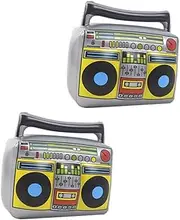 BRIGHTFUFU 2pcs Set Toys Inflatable Radio Plaything for Beach Party Stage Props Decorations