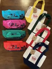 Trader Joes Mini Bag Set Of 8 Canvas Mini Totes & Insulated Mini Bags