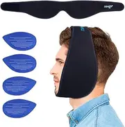 Reusable Jaw Ice Pack Wrap with 2 Gel Pack for Hot Cold Therapy, Flexible Face Ice Pack for TMJ Relief, Wisdom Teeth Pain Relief (29.5"*4.13") - Black