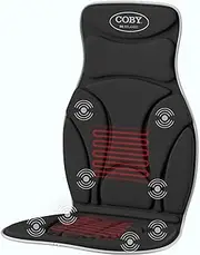 GIDEON Massage Cushion with Heat, 8 Vibration Motors Seat Warmer, Back Massager for Chair, Massage Chair Upper/Lower Back, Shoulder, Waist & Thighs