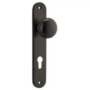 Cambridge Knob Oval Backplate Signature Brass