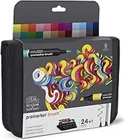 Winsor & Newton ProMarker Brush Set, 24 Count, Student Designer Wallet