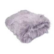 Radisson Angora Pale Mauve Luxury Long Hair Faux Fur Throw Rug 127 x 152 cm
