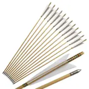 33" Handmade Wooden Arrows Tradition European style Turkey Feather Longbow