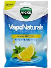 Vicks VapoNaturals Lemon Menthol Lozenges X 19