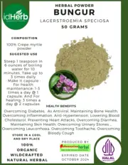 [idHerb] POWDER LAGERSTROEMIA SPECIOSA BUNGUR Natural Organic Herbal Herbs