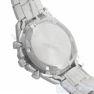 SEIKO精工 SBTR027手錶 日本限定款 黑框 藍面 DAYTONA三眼計時 日期 鋼帶 男錶【澄緻精品】