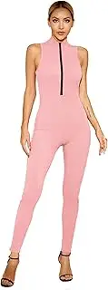 [FEESHOW] Women's Sports Body Jumpsuit Backless Stretchy Bodysuit Romper Yoga Gym Training Sportwear