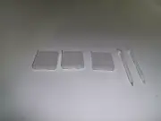 3 Clear Game cartridge cases + 2 White Stylus for Nintendo DSi #J17