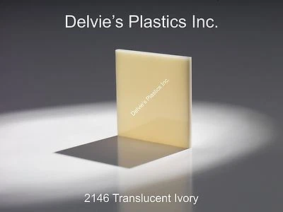 5 Sheets 1/8" 2146 Translucent Ivory Cell Cast Acrylic Sheet 12" x 12"