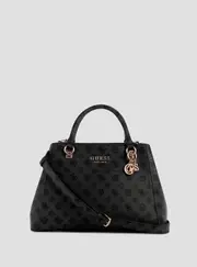 GUESS Charcoal Logo Evelune Girlfriend Satchel Bag
