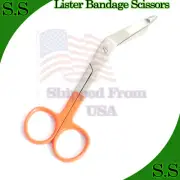 1 Lister Bandage Nurse Scissors - Color Handles(Orange)