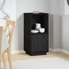Sideboard Black 38x35x80 cm Solid Wood Pine vidaXL