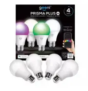 Geeni PRISMA PLUS 800 Wi-Fi LED Smart Light Bulb Voice Control 4 Pack