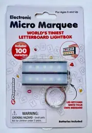 Playmaker Micro Marquee Letterboard LED Keychain - Mini Light-Up Message Board
