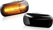 Side Mirror Indicator for Stream S2000 for CR-V for HR-V for Civic for City for Jazz for Accord 2piece Led Dynamic Side Marker Turn Signal Light Dynamic Sequential Blinker(2xNO Dynamic Smoked)