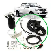SAAS Oil Catch Can Kit - Suits Toyota Hilux KUN 3.0L 2005 - 2014, Black, ST1101-1014