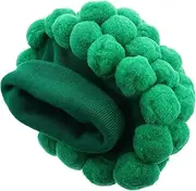 [Ipetboom] Cute Broccoli Hat for Funny Knitted Vegetable Beanie with Big Fluffy Pompom Crochet Headgear for Parties Outdoor Activities and Kawaii Fashion
